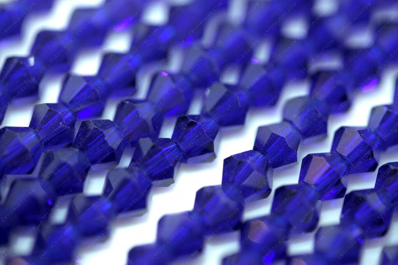 Намистина Біконус Cobalt